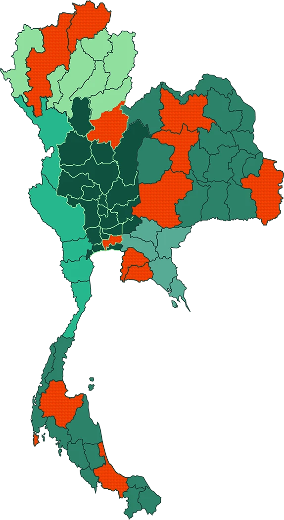 แผนที่ศูนย์บริการทั่วประเทศไทย